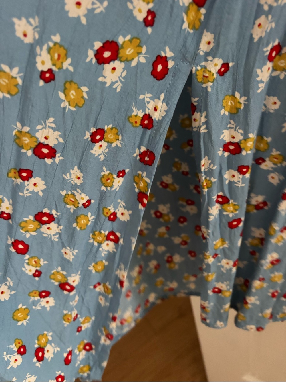 Faithfull the Brand Blue Floral Midi Dress - Picture 6 of 7
